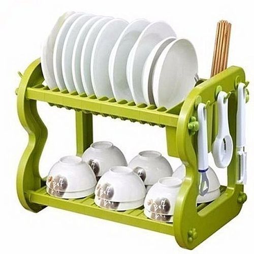 Plastic 2 Layers Dish Rack And Drainer.