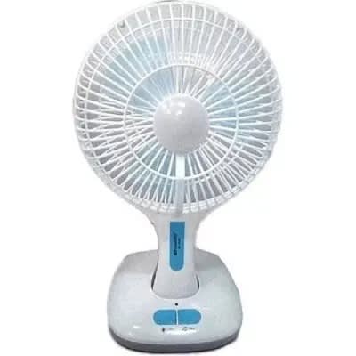 Rechargeable Table Fan With USB & Led - 12"