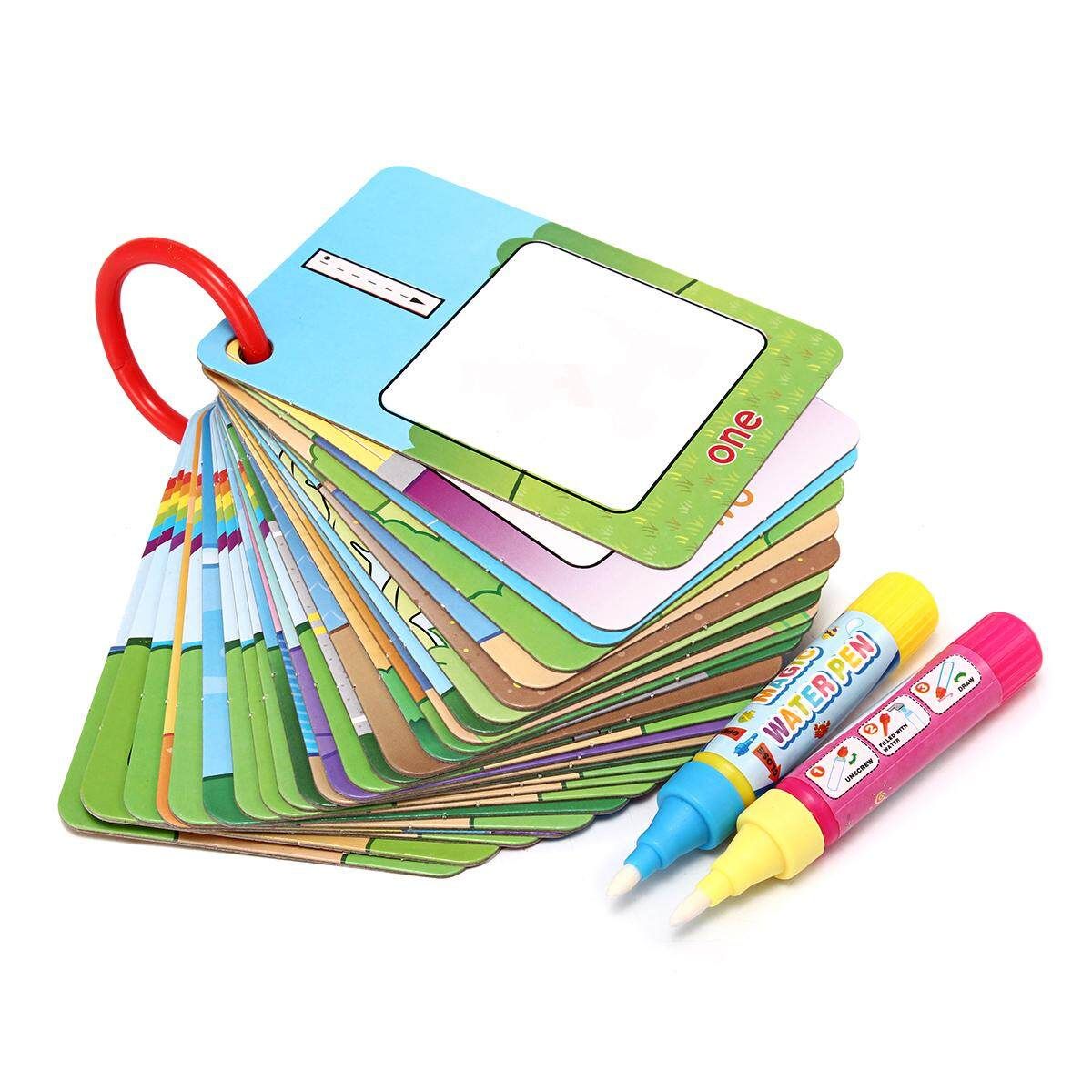 Kids Magic Water Drawing Flash Card Kids Early Education Learning Cards Number