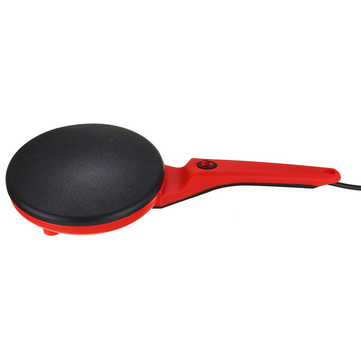 110V 600W 20cm Multifunction Electric Pancake Crepe Maker Black/Red Non-Stick Baking Pancake Pan Frying Griddle Appliances For Perfect Crepes Blintzes Pancakes Bacon Pizza Red