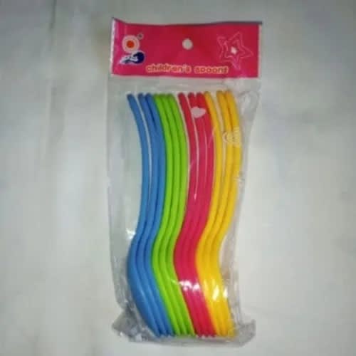 12 Pieces Colourful Plastic Party Spoons -children Plastic Spoons - Cutlery