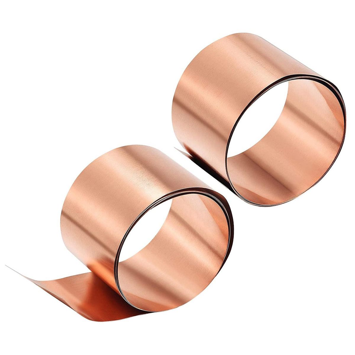 Copper Sheet , Metal Foil Plate 1000mm x 50mm x 0.1mm 2Pcs