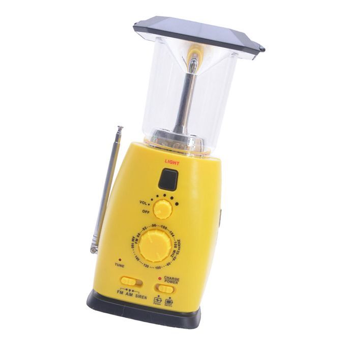 Solar Hand Crank AM FM NOAA Weather Radio 8 LED Lights Phone Charger