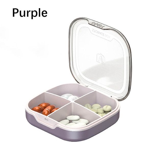 Waterproof 4/6 Grid Pill Box  Medicine Storage Travel Square Case