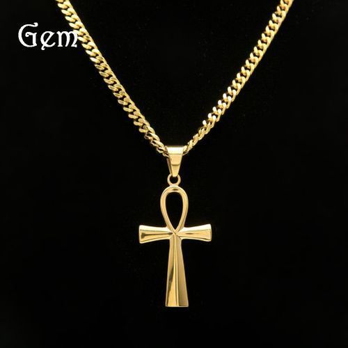Cuban Link Chain With Cross Pendant