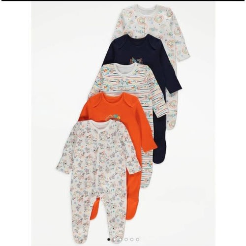 Set Of Roarsome Sleepsuit Design - 0-3mth And 12-18mth - 5packs
