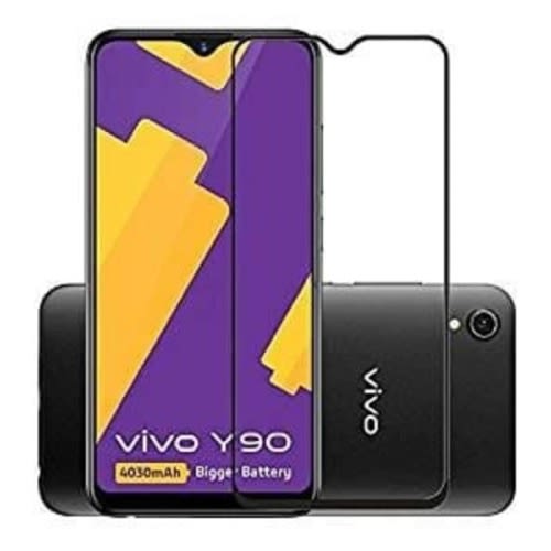 Tempered Glass Screen Protector For Vivo Y90 - Black