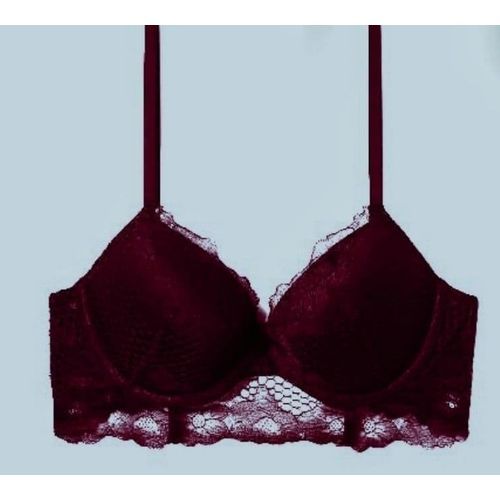 Lace Push-Up Bra- Burgundy