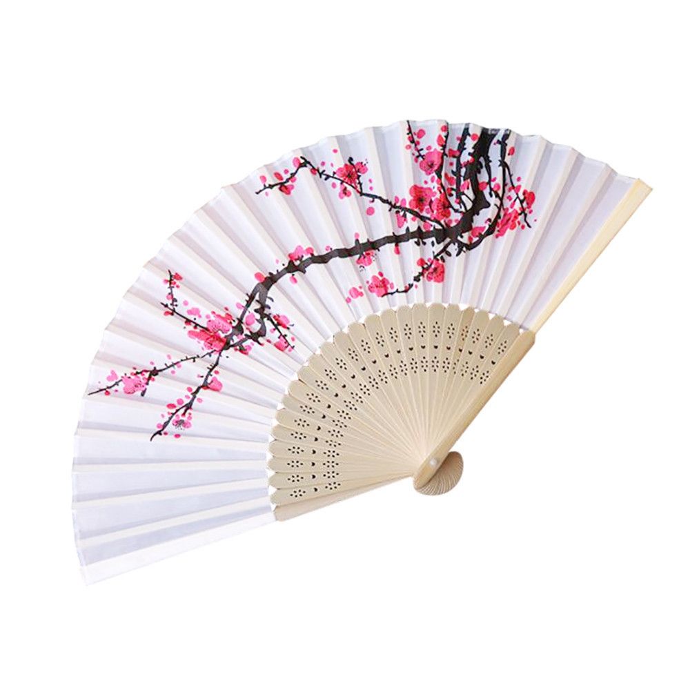 Pcs Fan Held Fan Pocket Decoratiom Chinese Vintage 1 Flower Gifts Home Tool Folding Dance Hand Bamboo Party