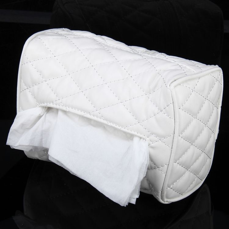 Car Auto Leather Sun Visor Backseat Hanger Tissue Box