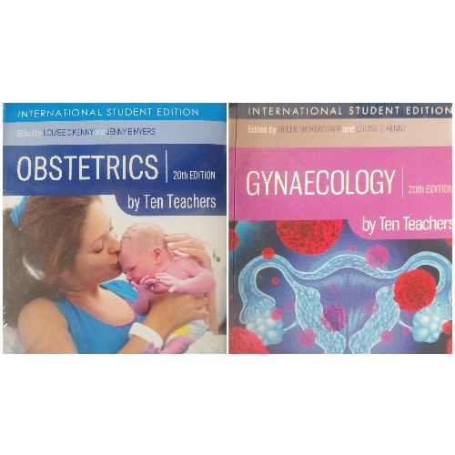 Obstetrics by ten Teachers + Gynaecology by ten Teachers - 2 Books -  20th Edition