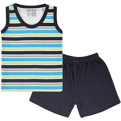 New Born Stripe Tank Top & Shorts