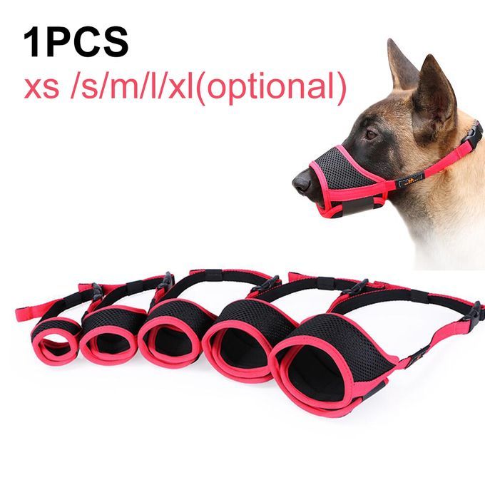 DODOPET Dog Pet Muzzle Dog Muzzle Mouth Cover Muzzle Guard-red XL