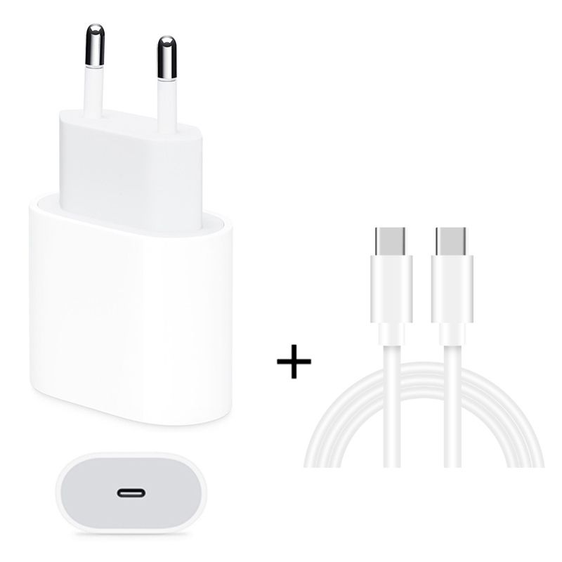 2 In 1 Single USB-C / Type-C Port Travel Charger + 3A PD 3.0 USB-C / Type-C To USB-C / Type-C Fast Charge Data Cable Set, Cable Length: 2m(EU Plug)