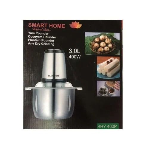 Smart Home Yam Pounder And Dry Grinder - 3L - 400W