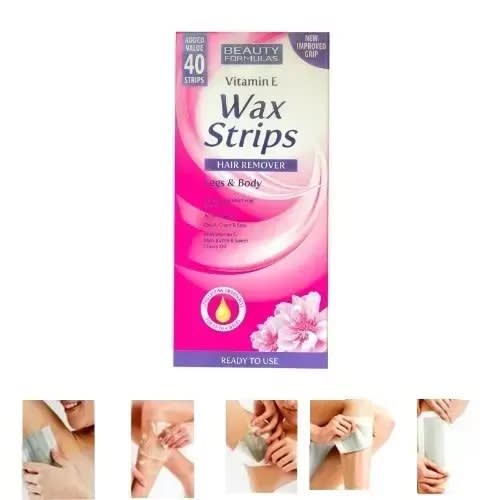 Wax Strips With Vitamin E For Hair Removal - 40strips
