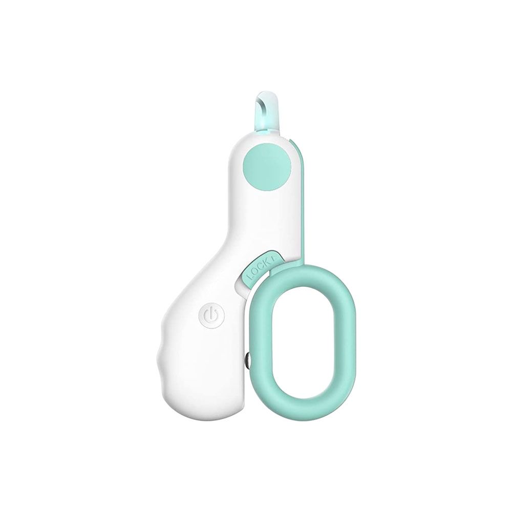 LED Light Cat Dog Nail Clipper Professional Pet General Lighting Ear Mites For Nail File Beauty Tool Trimmer With Safety Lock-Green