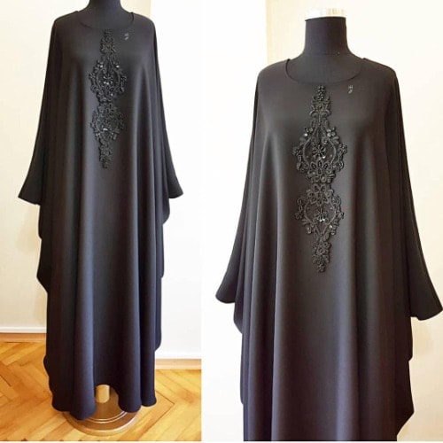 Women's Plain Abaya - Black