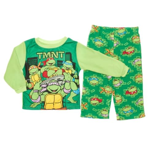Toddler Boy's Fleece Teenage Mutant Ninja Turtles Snug Fit Pyjamas Sleepwear- 2pc Set