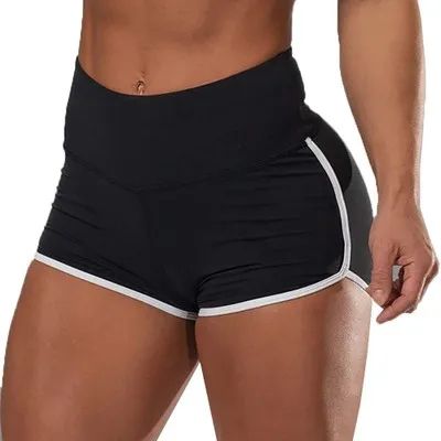 Women Gym High Waist Elastic Workout Short Stretch Yoga Black