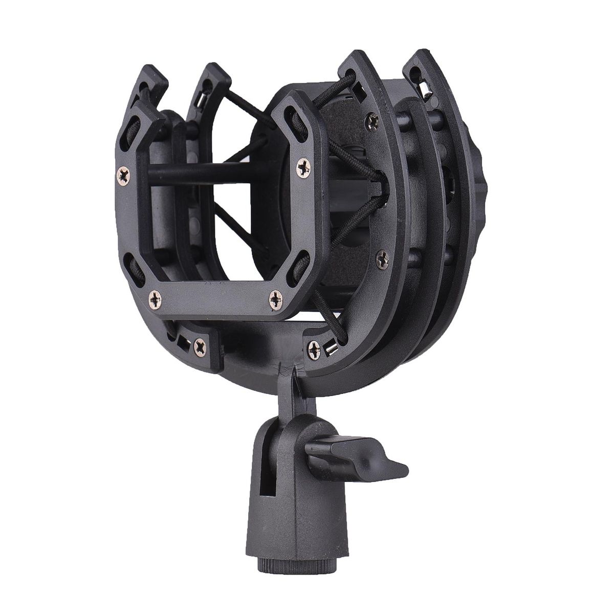 Microphone Shock Mount Suspension Holder Clip 180&deg; Foldable for Condenser Microphone Mounting