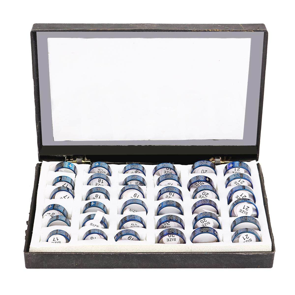 36PCS Serenity Prayer Bible Stainless Steel Rings Wholesale Men's Jewelry HOT