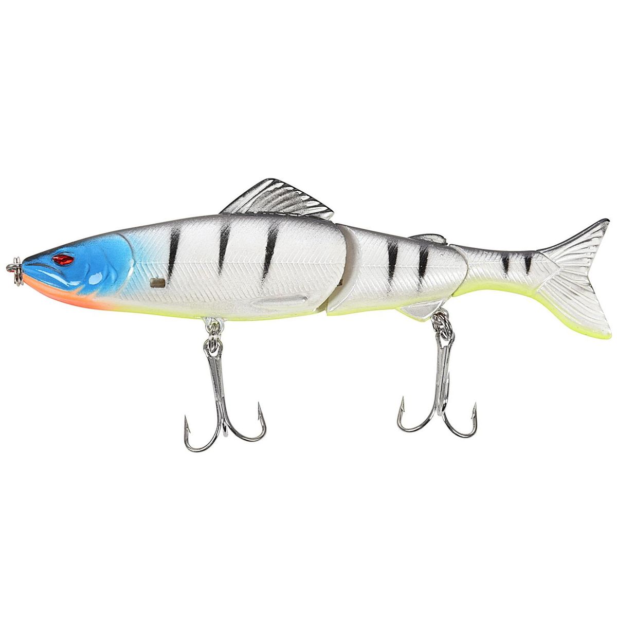 HENG JIA 13cm Multi-joint swim fishing temptation Crank bait fake bait fishing hook Blue head gray body