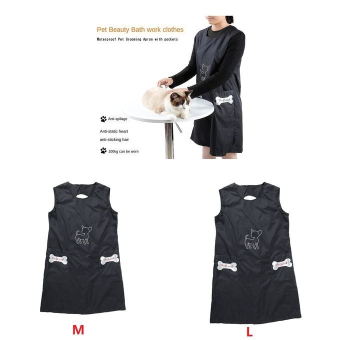 2x Pet Grooming Apron Lovely Pet Salon Workwear Bibs For Dog
