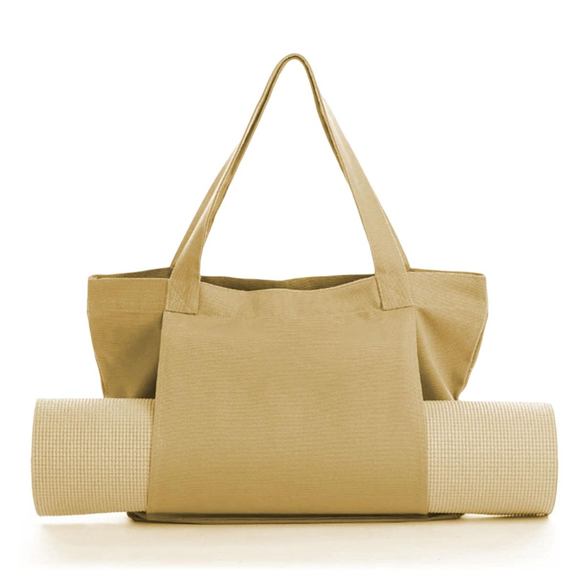 Gym Bag Portable Yoga Mat Storage Bag Apricot