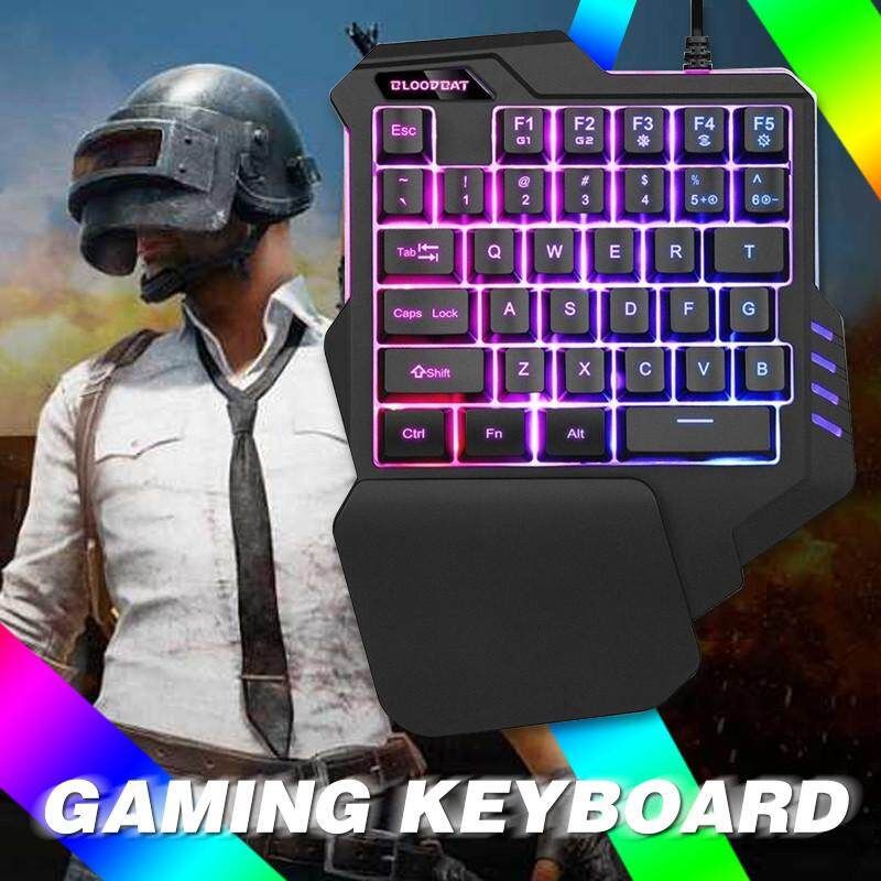 Mechanical One-handed Keyboard One Single Hand With Backlit For PC Laptop