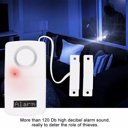 Alarm Sensor Detector 120dB  Security Door  Alarm -White