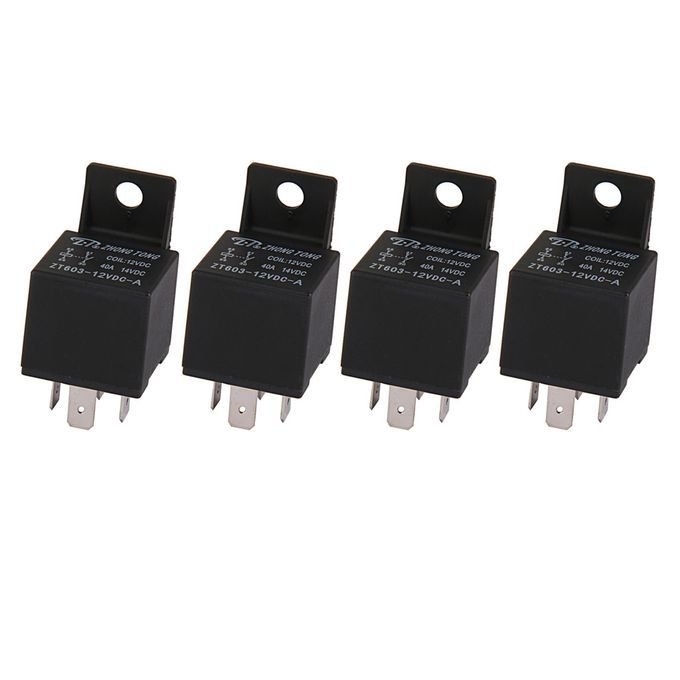 4pcs 12V 4 Pin 40A Car Starter Motor Door Lock Light Relay Kit