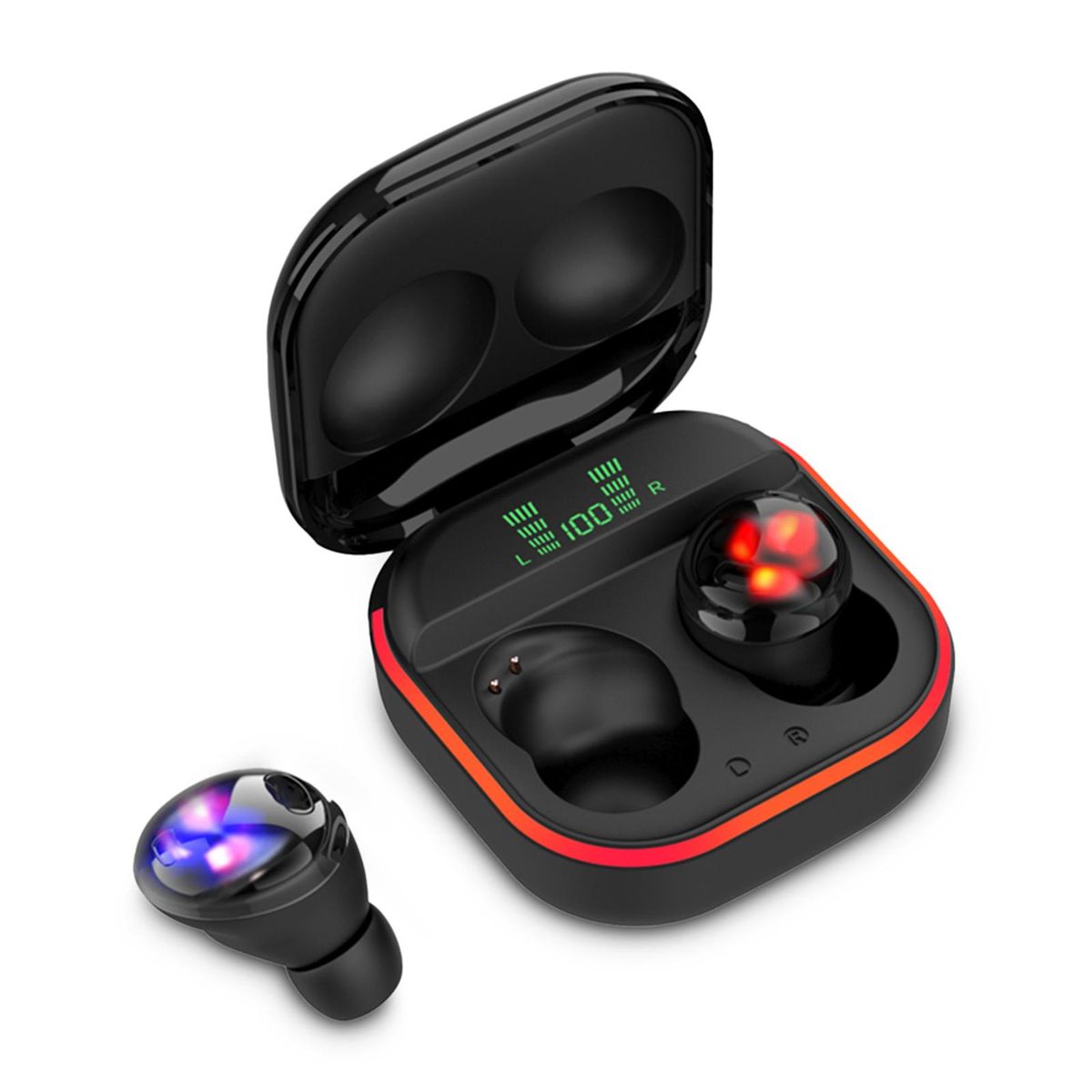 S190 Wireless Earbuds in-Ear Headphone LED-Digital Display BT Earphones Sport Earbuds for Music Game Call Compatible with iOS Android