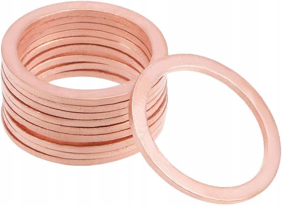 10 pieces 24 mm * 30 mm * 1.5 mm Copper flat washer for screw bolt