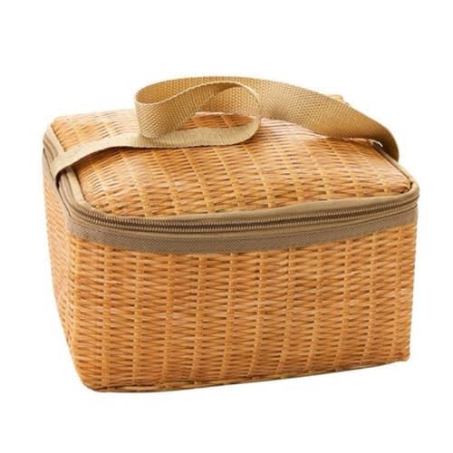 Rattan-like Picnic Basket / Lunch Bag