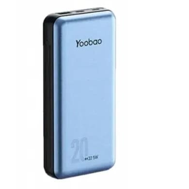 Lc6 20000mAh Wireless Power Bank With Built-in Type-c And Quick Charge 22.5W -Blue