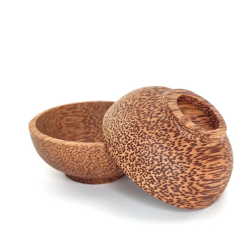 Zero Waste Wooden Bowl Eco-Friendly Fruit Salad Noodle Rice Soupe Reusable Coconut Shell Bowl