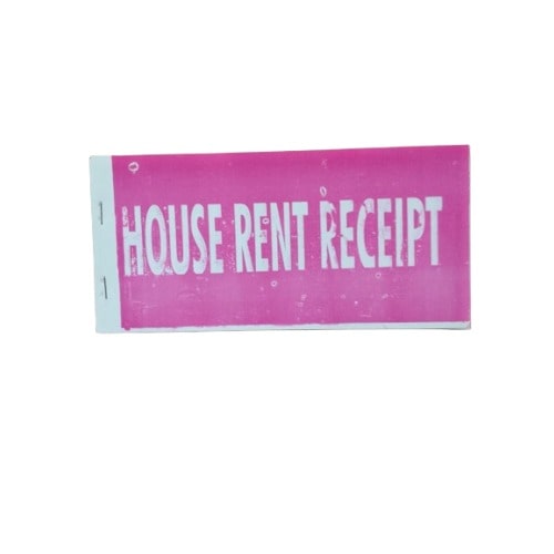 House Rent Receipt Booklet. 25  Sheets