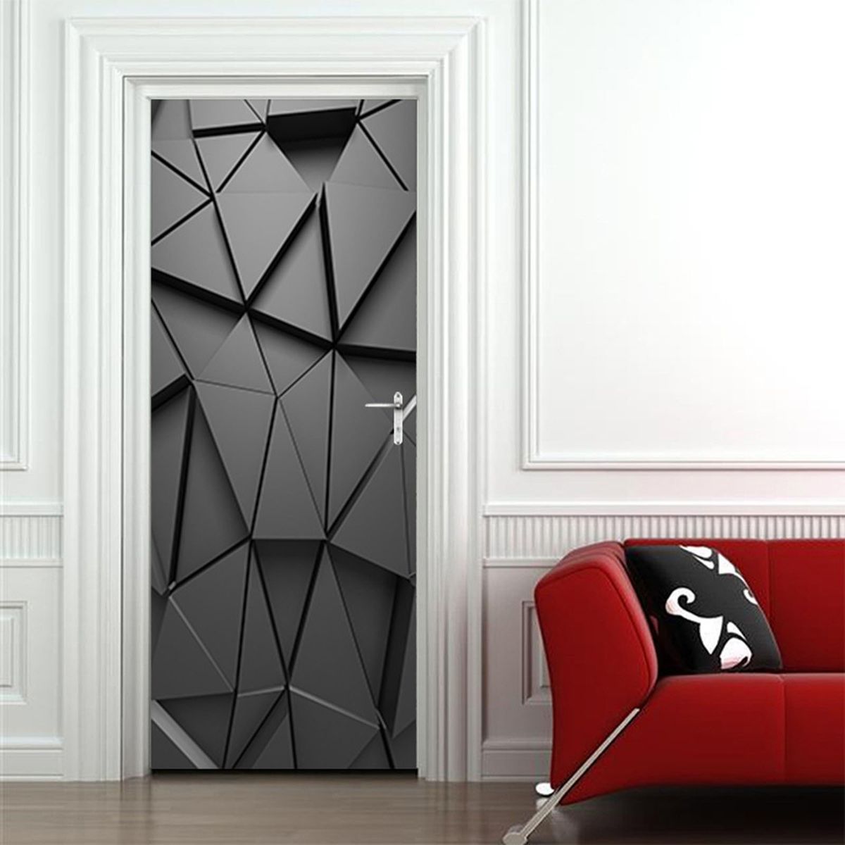 Door Mural 3D Door Cover Modern Door Sticker Waterproof Art