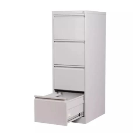 4 Drawer Steel Filing Cabinet - Grey