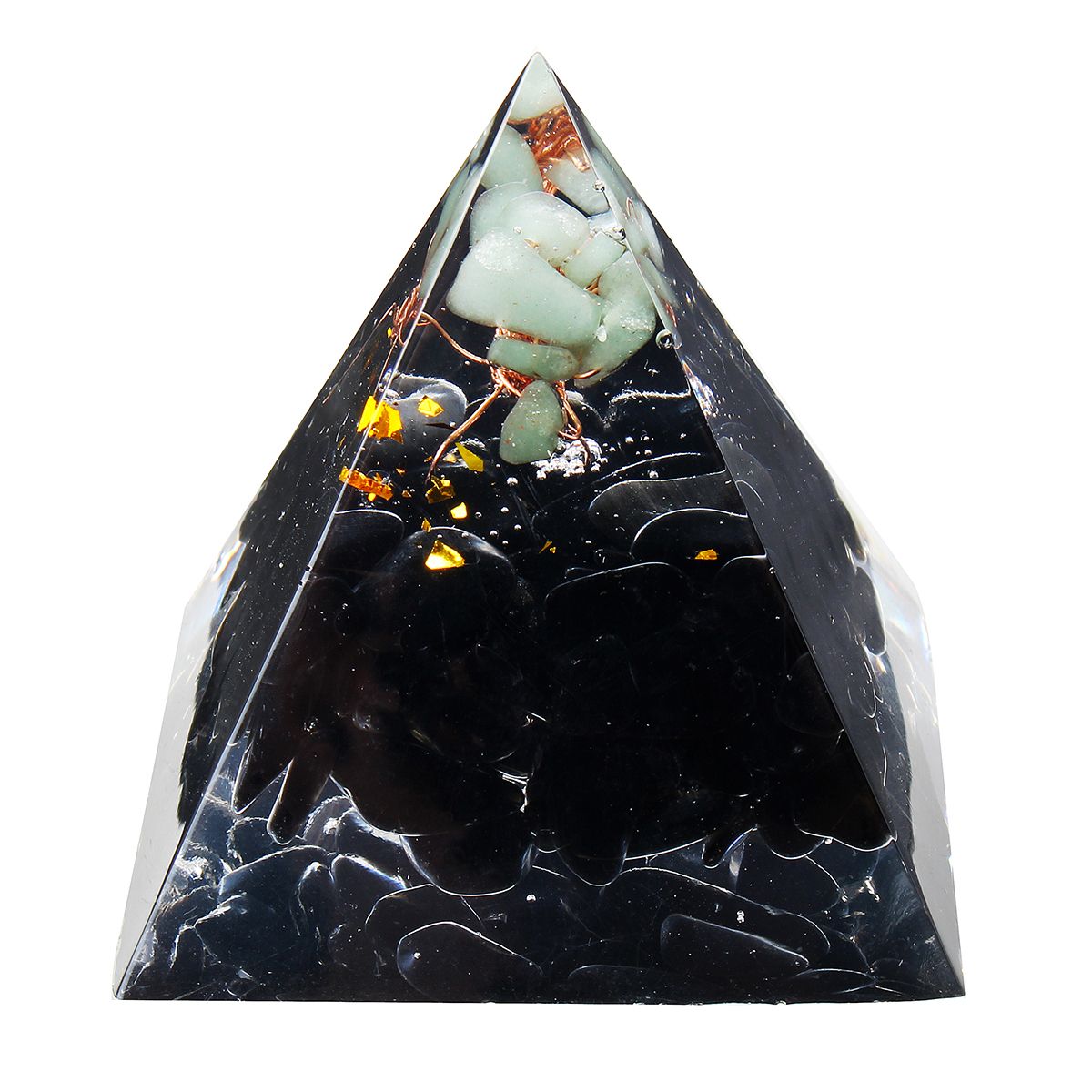 3D Sphere Orgonite Pyramid Energy Emitter Chakra Mild Amethy