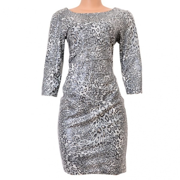 Plus Size Animal Print Mini Dress - Multicolour