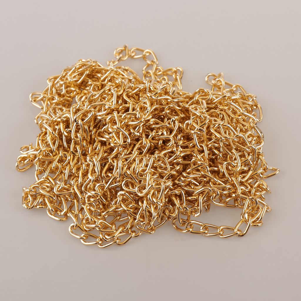 5m Open Link Unfinished Curb Chain For Necklace Jewelry Making Gold