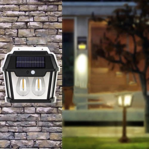 Double Bulb Outdoor Motion Sensor Lantern