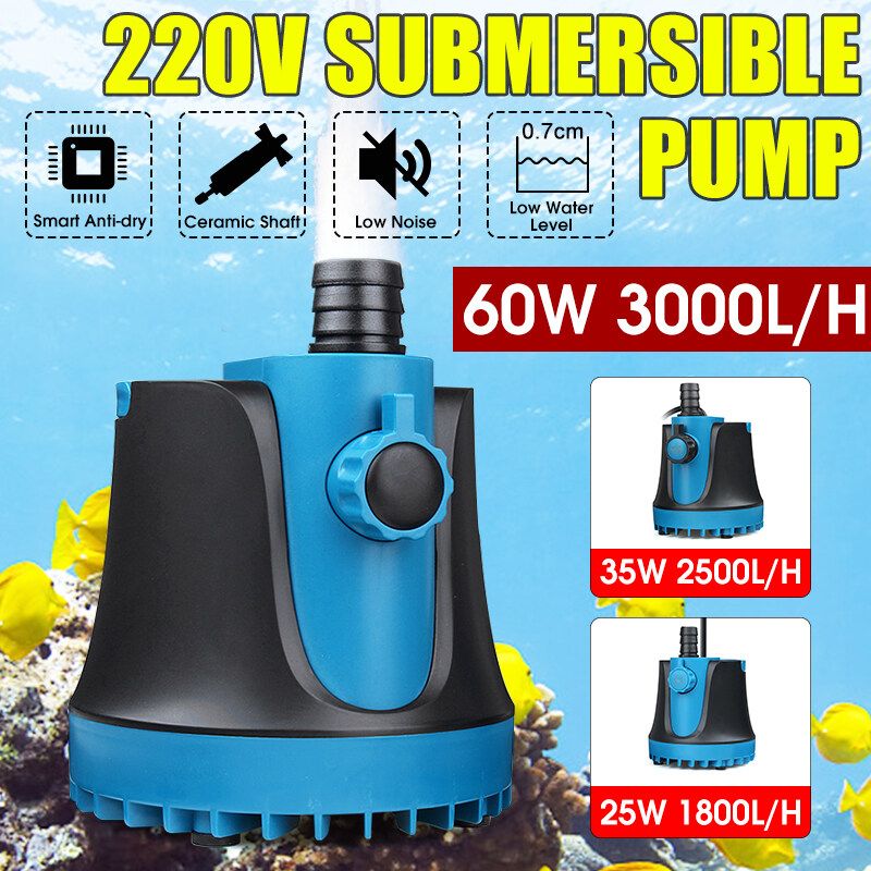 220V 25W/35W/60W 3000 L/H Water Pump Fountain Outdoor Garden Fish Pond For Aquarium Tank JN-813 60W
