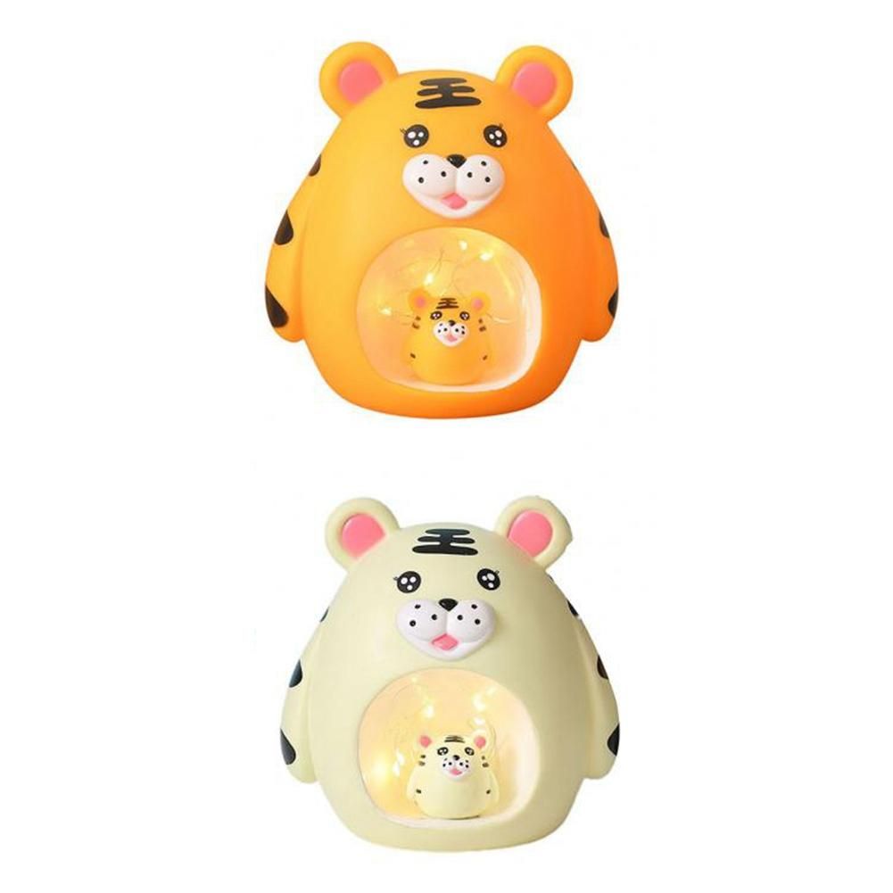 Cartoon Tiger Piggy Bank Night Light Decor for Kids