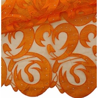 Lovely Tulle Lace-5 Yards--Orange---