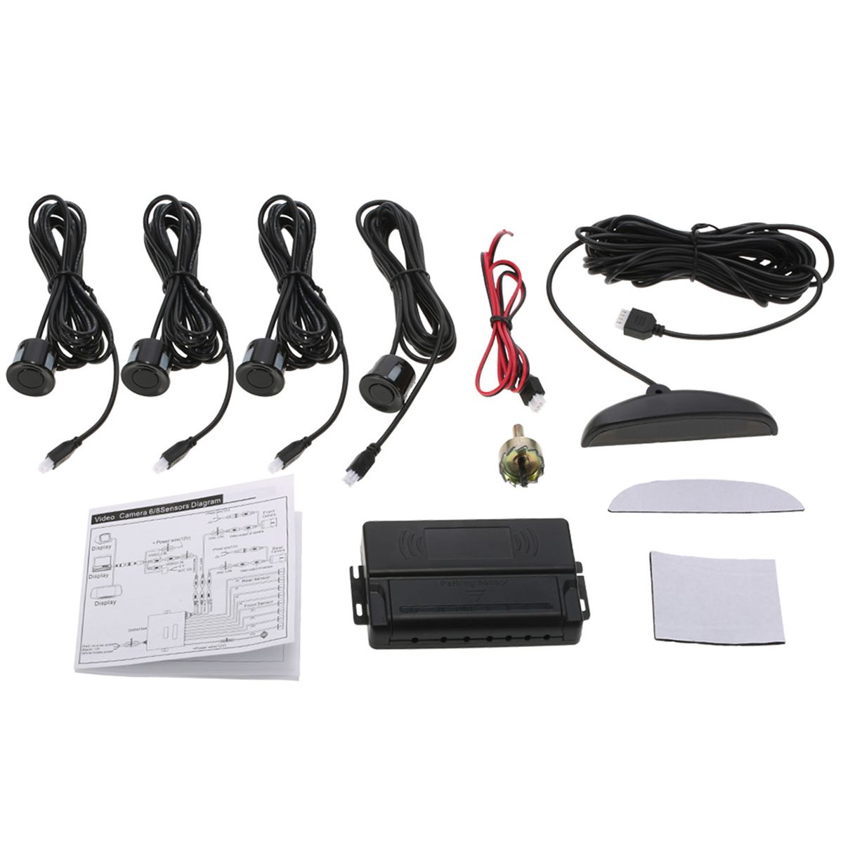 Car Auto 4-Sensor Parking Radar Kit Car Reverse Backup Radar