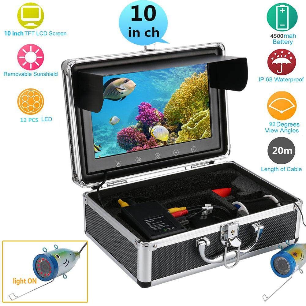 10Inch LCD Professional Fish Finder Underwater Video HD Camera US Plug USG 20m
