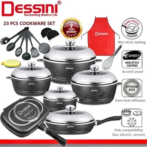 Royal Dessini Granite Cookware Sets - 23 Pieces